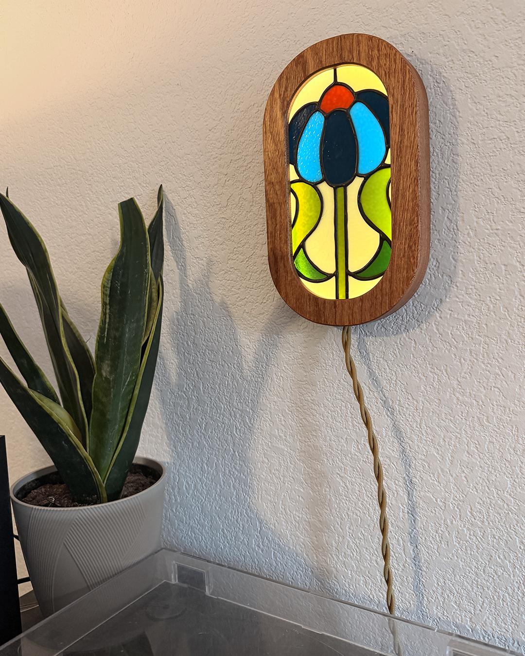 Stained Glass Flower - Pill Light Box