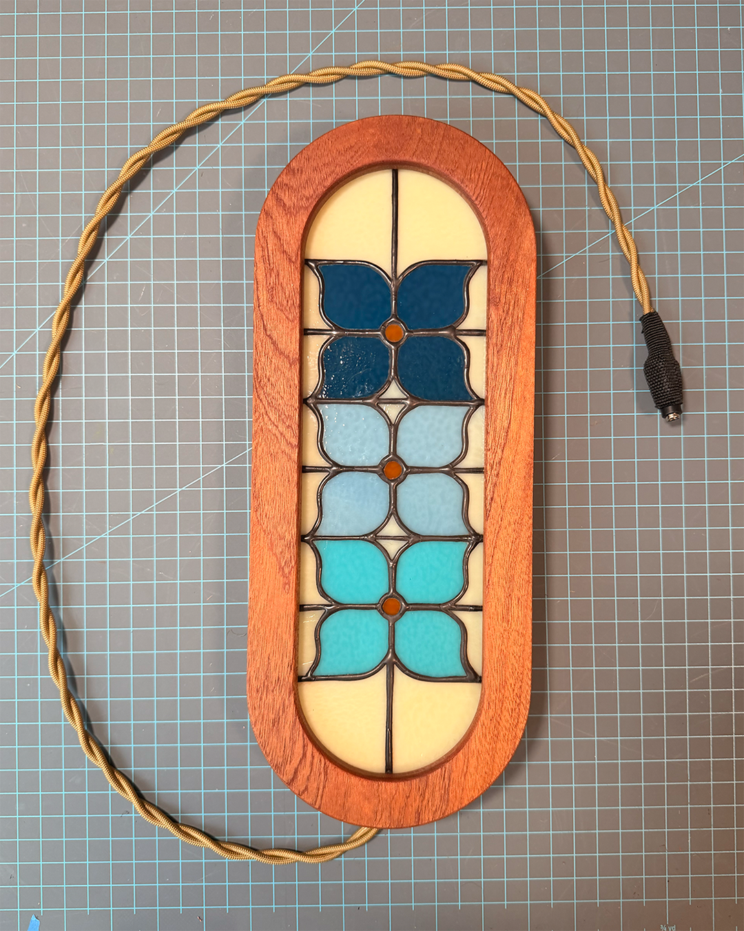 Blue Pinwheel Flower Light Box