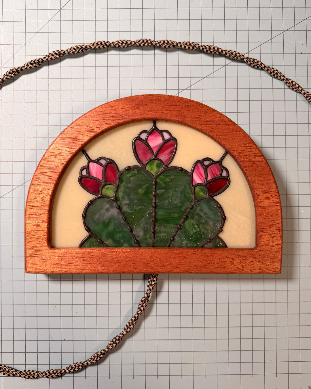Cactus Stained Glass Light Box