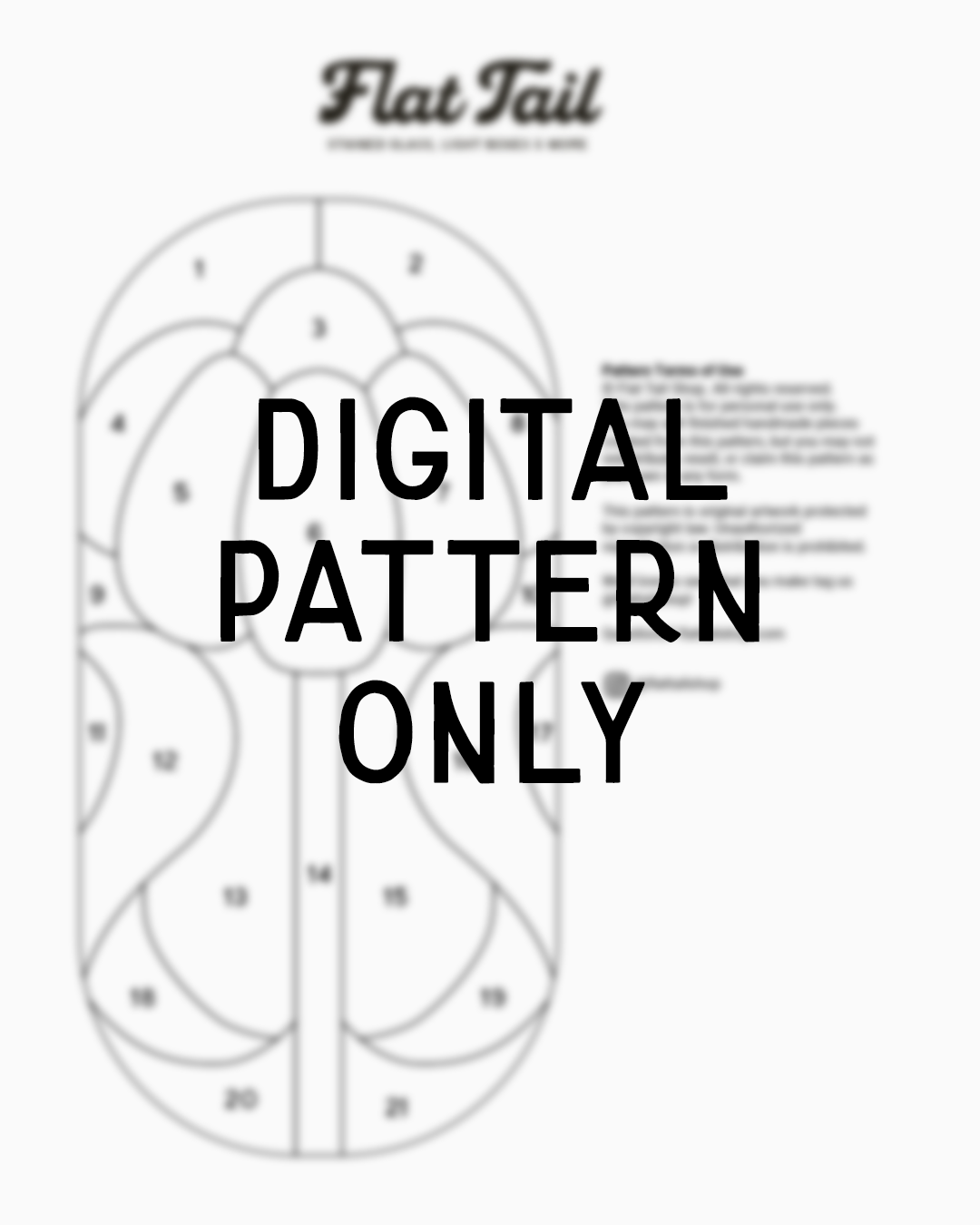 Flower - Digital Only Stained Glass Pattern
