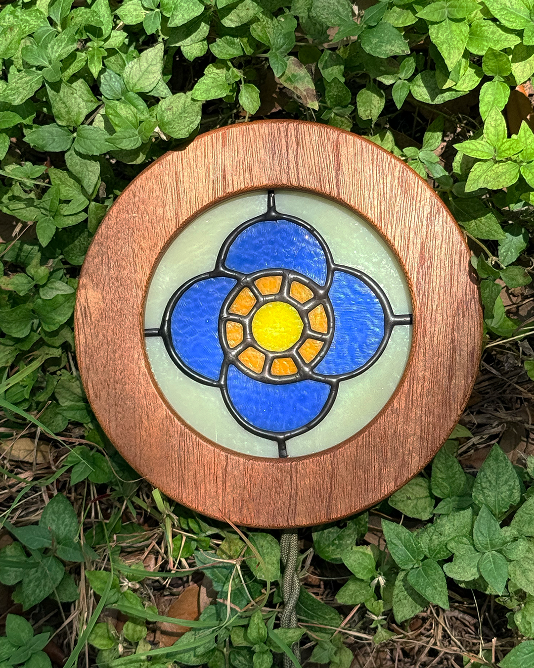 Frisco Stained Glass Flower - Circle Light Box