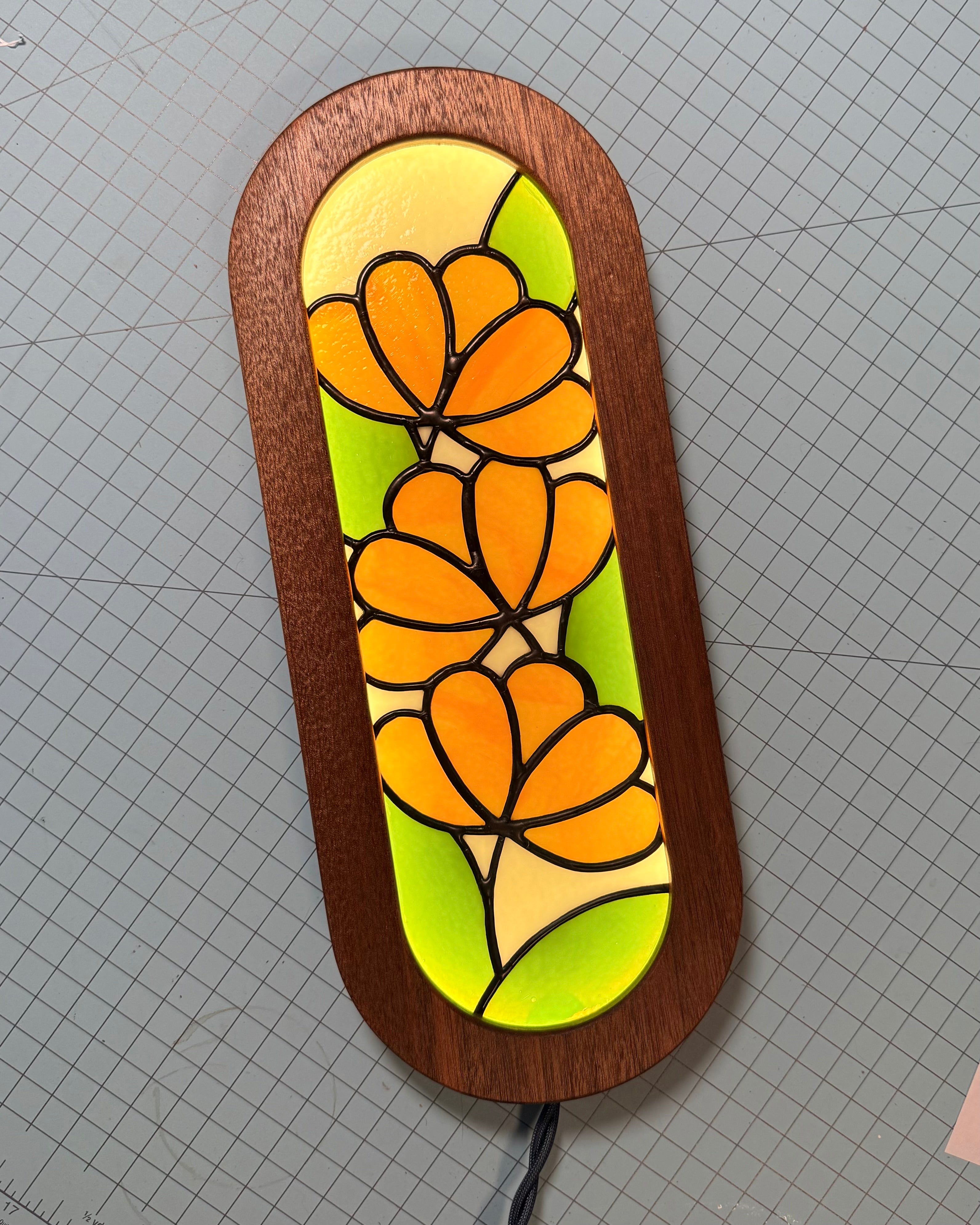 Bloom Flower Stained Glass Light Box