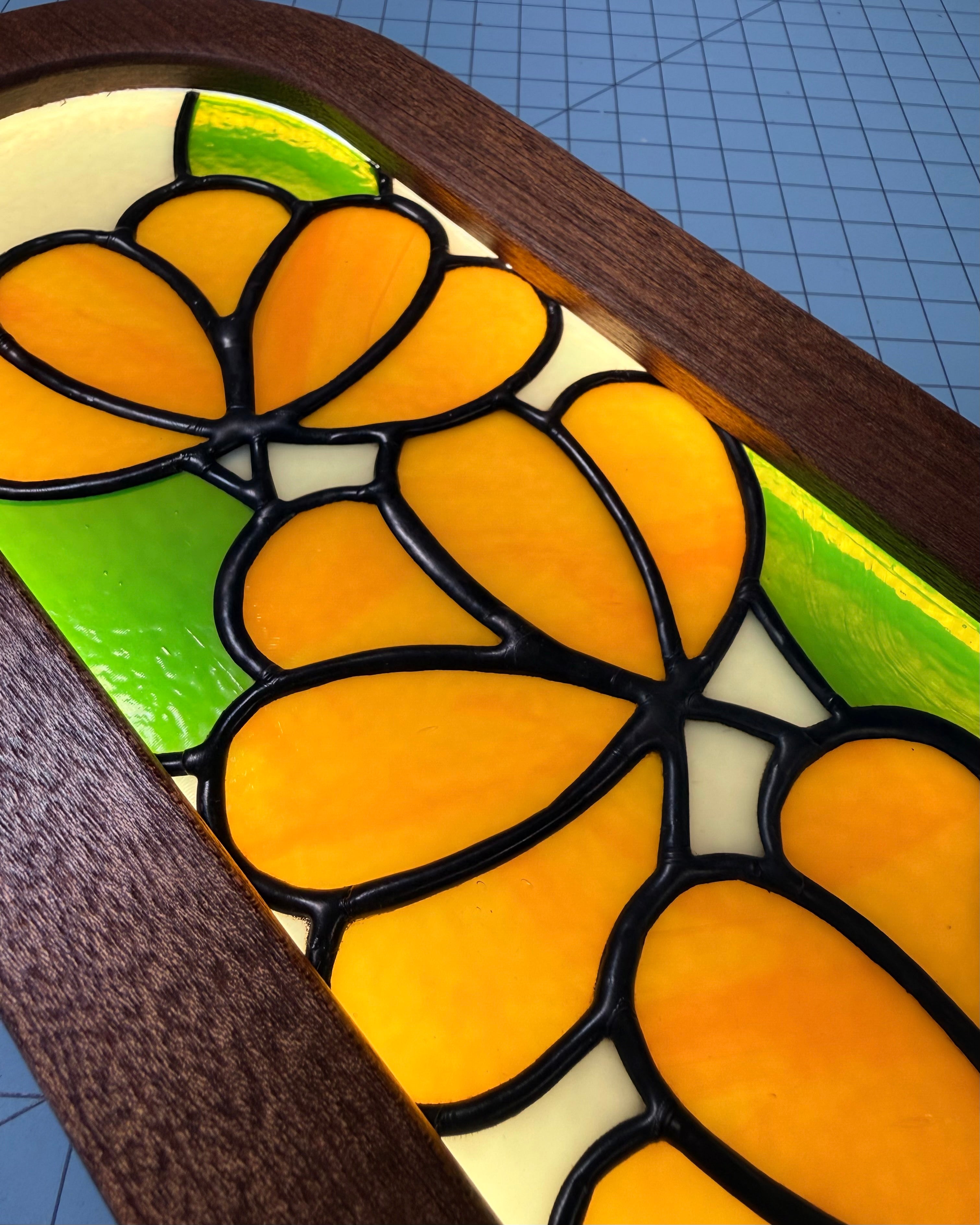 Bloom Flower Stained Glass Light Box