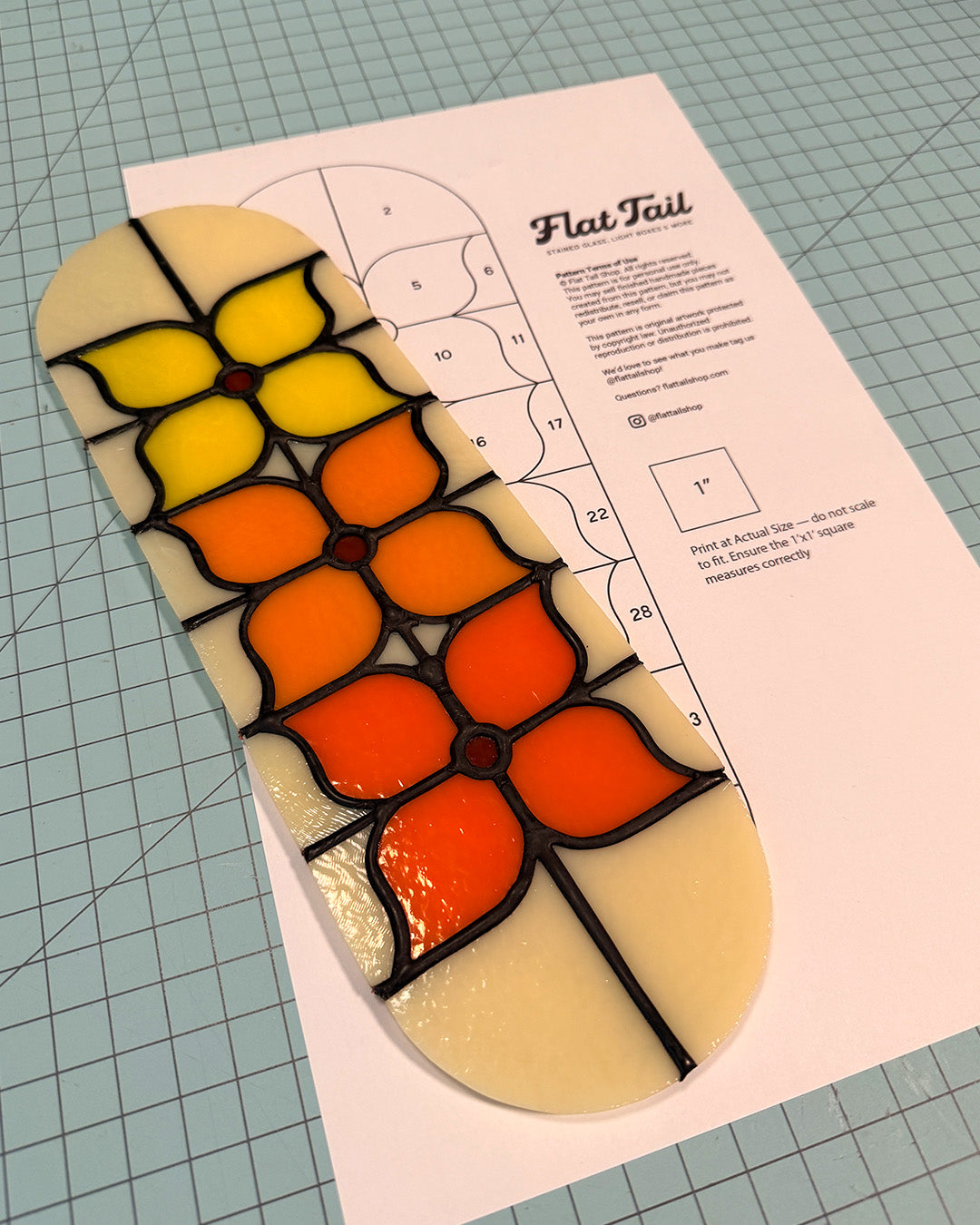 Pinwheel Flower - Digital Only Stained Glass Pattern