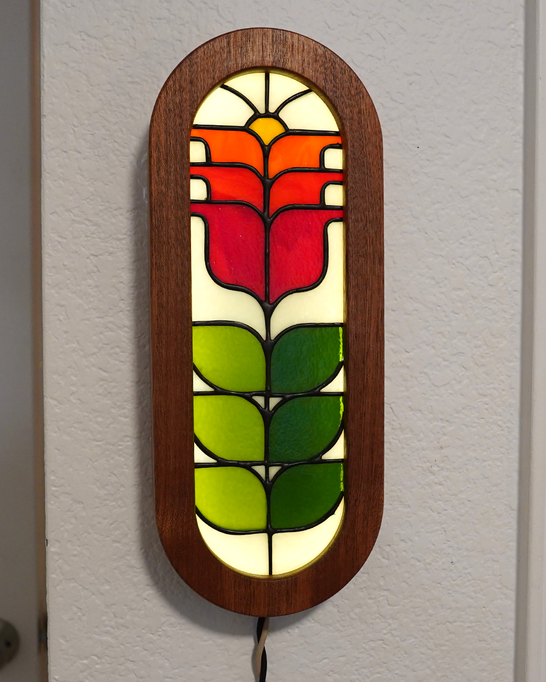 Red Bell Flower Light Box