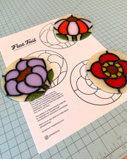 3x Small Flower - Digital Only Stained Glass Pattern