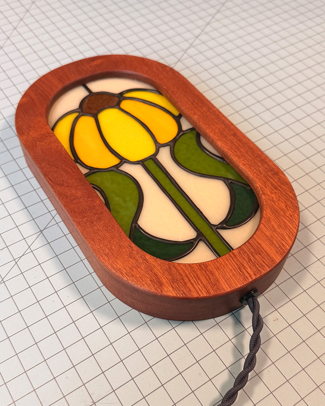 Yellow Flower - Stained Glass Light Box