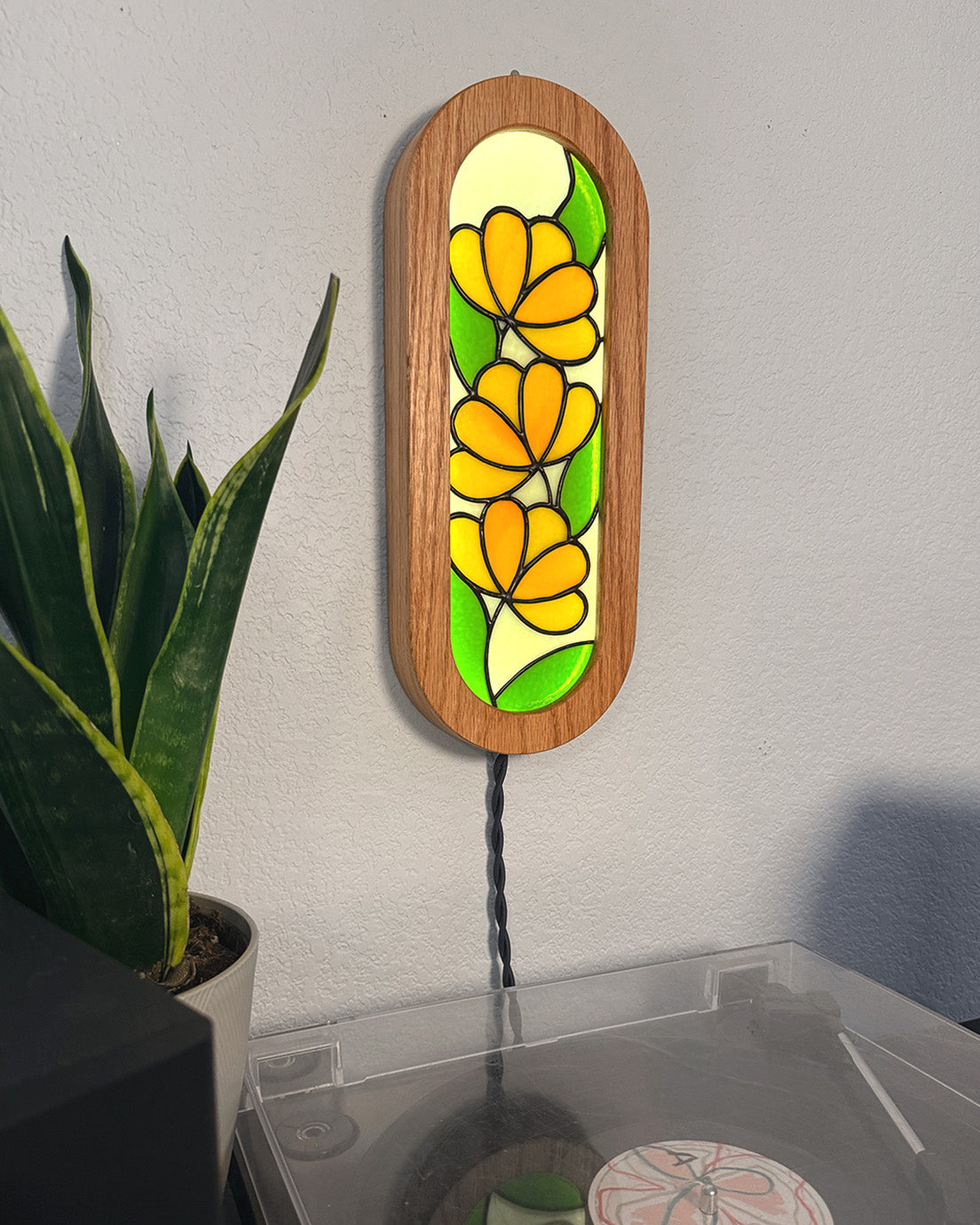 Bloom Flower Stained Glass Light Box